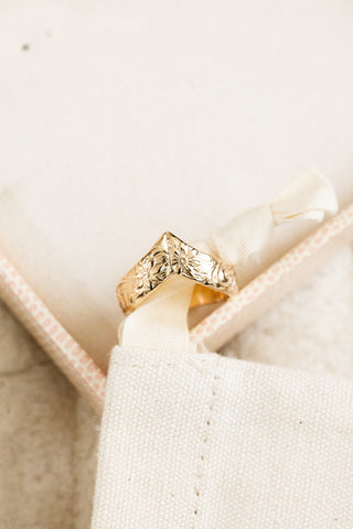 Chevron Blossom Ring