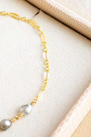 Triple Gradient Keshi Tahitian Pearl Princess Bracelet