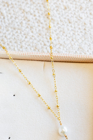 Baroque Pearl & Round Tahitian Pearl Beam Necklace