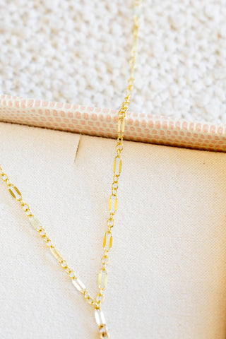 CZ Marquise Citrine & Large Baroque Pearl Princess Necklace
