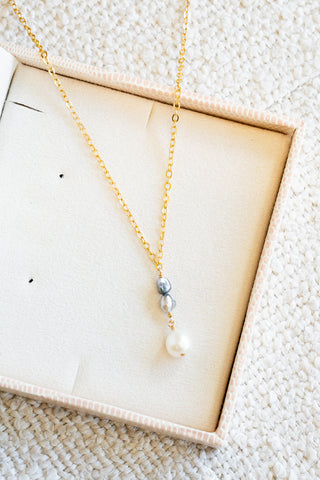 Double Small Keshi Tahitian Pearl & Keshi Pearl Necklace