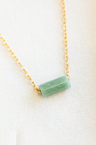 Jade Cylinder Plain Necklace