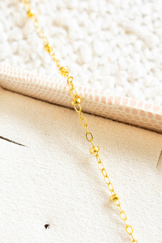 GF Hibiscus & CZ Beam Necklace