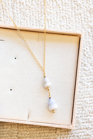 Double Cone Shell & Bead Necklace