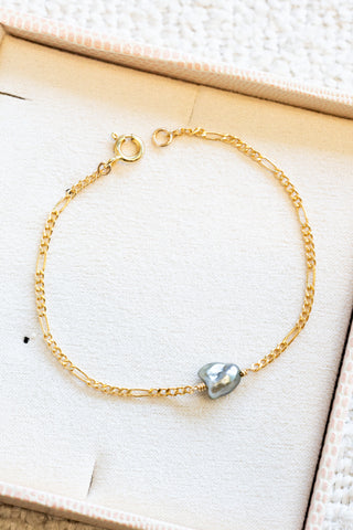 Boxy Keshi Tahitian Pearl Wispy Bracelet