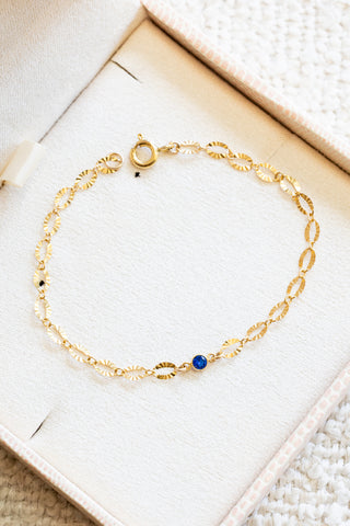 CZ Sapphire Flat Starburst Bracelet