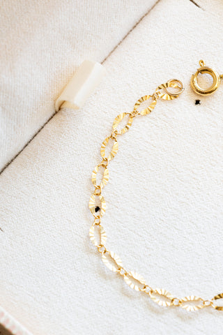 CZ Sapphire Flat Starburst Bracelet