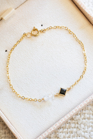 Herkimer & Black CZ Bracelet