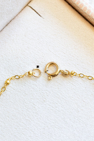 Mini Pink Button Edison Pearl & Bead Beam Bracelet