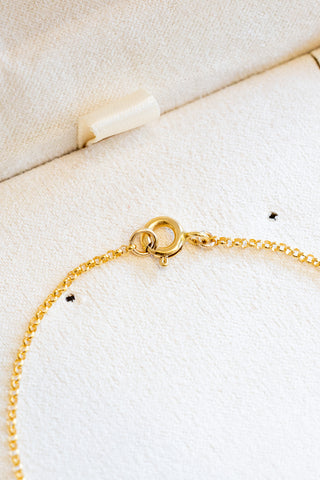Small Flat Round Keshi Tahitian Pearl Mini Rolo Bracelet
