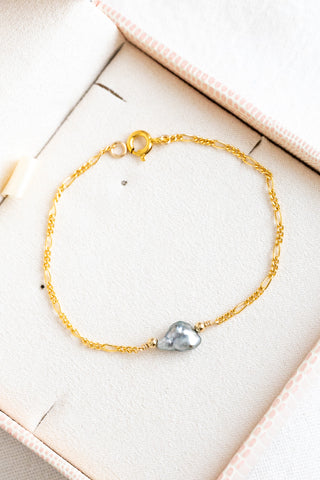 Medium Boxy Keshi Tahitian Pearl & Bead Bliss Bracelet