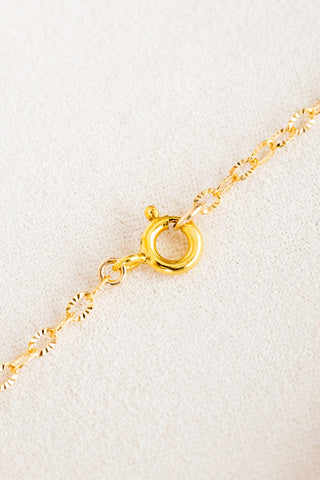 Small Pink Pearl & Bead Yellow/Pink Sunrise Shell Necklace