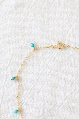 Turquoise Drop Anklet