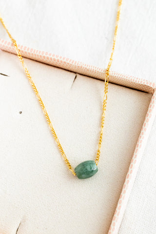 Mini Jade Barrel Bliss Necklace