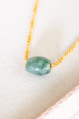Mini Jade Barrel Bliss Necklace