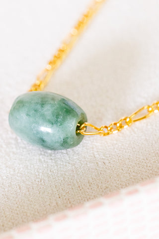 Mini Jade Barrel Bliss Necklace