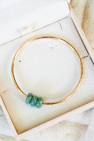 10ga Triple Dark Jade Donut Bangle