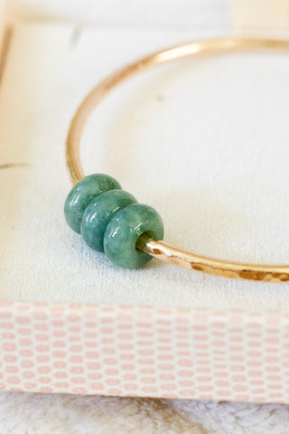 10ga Triple Dark Jade Donut Bangle