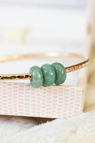 10ga Triple Dark Jade Donut Bangle