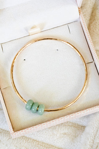 10ga Triple Light Jade Donut Bangle