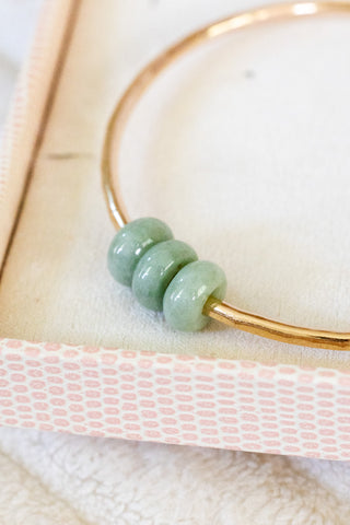 10ga Triple Light Jade Donut Bangle