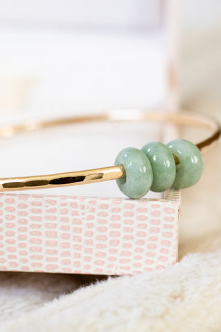 10ga Triple Light Jade Donut Bangle