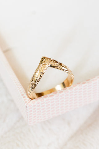 Chevron Floral Ring