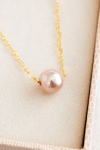 Sweetheart Pink Pearl Princess Necklace