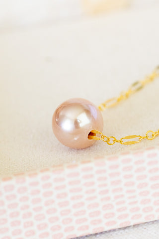Sweetheart Pink Pearl Princess Necklace