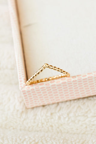 Chevron Halo Ring