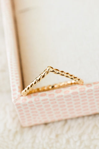 Chevron Halo Ring