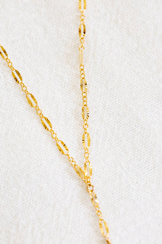 Double Mini Keshi Pearl & Hebrew Cone Shell Fragment Textured Princess Lariat Necklace
