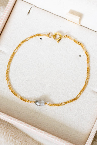 Silver Keshi Tahitian Pearl Wispy Bracelet