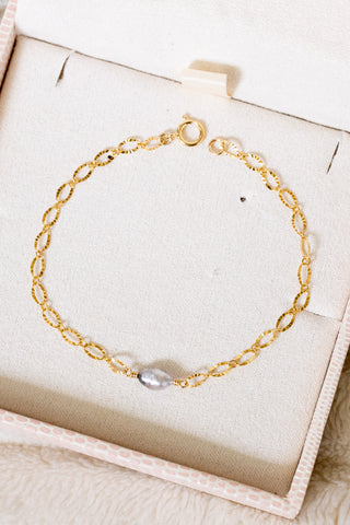 Silver Keshi Tahitian Pearl Starburst Bracelet