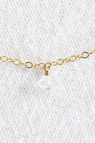 Herkimer Diamond Drop Necklace