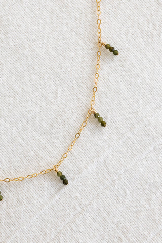 Stacked Green Tourmaline Necklace