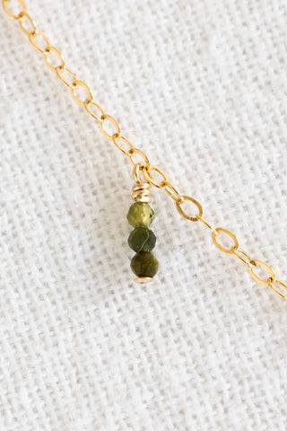 Stacked Green Tourmaline Necklace