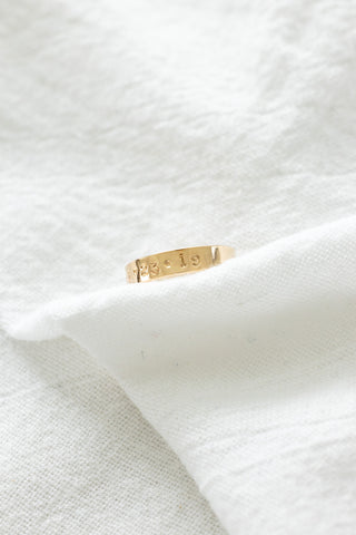 Custom Stamped Date Ring Band