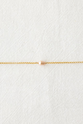 Pink Pearl Mini Rolo Anklet
