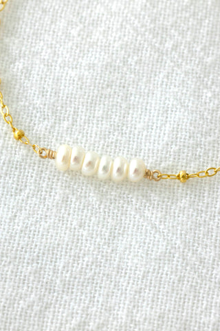 Small Freshwater Pearl Beam Bracelet