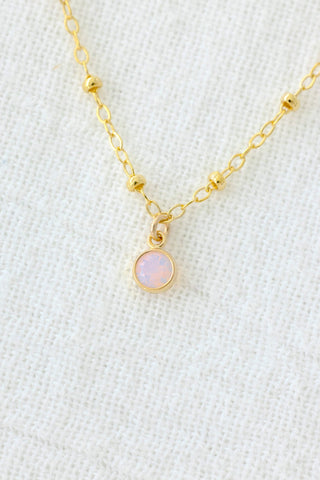 Pink Opal Beam Necklace