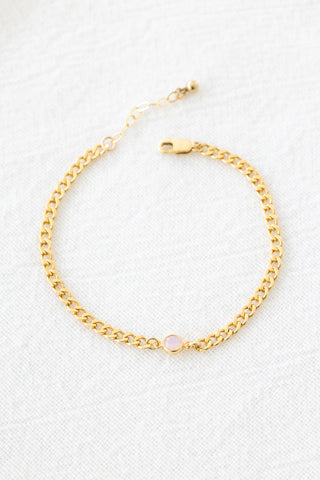 Gold Filled Pink Opal Endless Bracelet