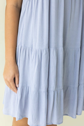 Lavender Lace Tiered Mini Dress