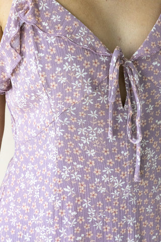 Purple Floral Mini Dress