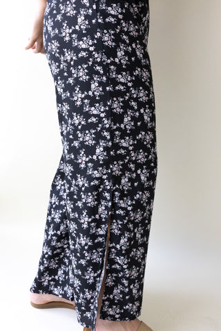 Black/White Floral Print Pants