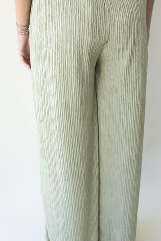 Light Green Textured Pants
