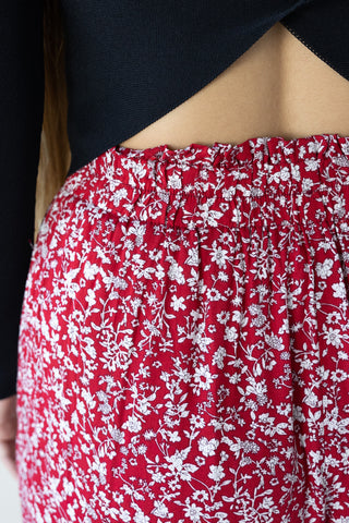 Red/White Floral Pants