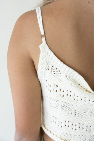 Cream Knitted Cami Top