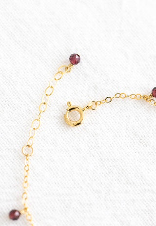 Garnet Drop Bracelet