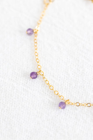 Amethyst Drop Bracelet